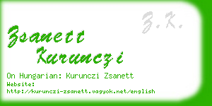 zsanett kurunczi business card